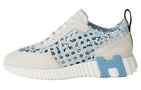 HERMES Bouncing Low-Top Casual Shoes Women's Claire Blue