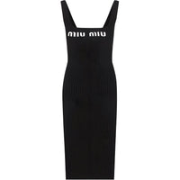 MIU MIU Logo print Open back Dress