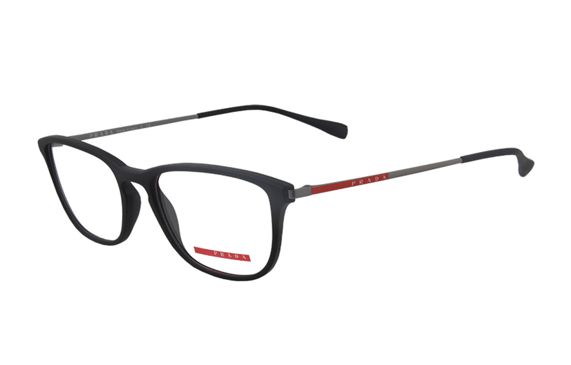 PRADA - Rectangular Eyeglass Frames Women's Black
