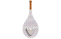 CELINE Triomphe Canvas With Calfskin Trim Tennis Racket Bag Women's Blue/Red/White