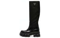 PRADA Monolith Knee-high Boots Women's Black