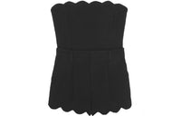 SAINT LAURENT Bustier Button Detailed Playsuit