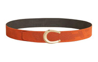HERMES Solid Color Design Leather Belts Men's Brown Width: 3.8CM