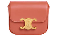 CELINE Triumph Gate Triomphe Cow Leather Shoulder Bag Crossbody Bag Mini Women's Terracotta