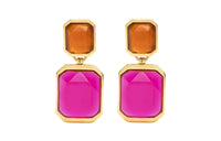 SAINT LAURENT Two tone Resin Earrings