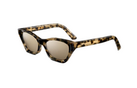 DIOR Acetate Irregular Shape Sunglasses Women's Brown