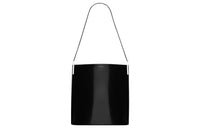 SAINT LAURENT Shiny Leather Handbag Shoulder Bag Women's Black