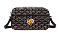 GOYARD Cap-Vert Canvas With Leather Camera Bag Shoulder Bag Crossbody Bag Small Size Unisex Black/Pink