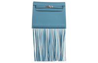 HERMES Kelly Danse Swift Leather Crossbody Bag Women's 75 Bley Jean Denim Blue