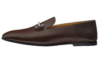 HERMES Saga Casual Single Shoes Men's Chocolate