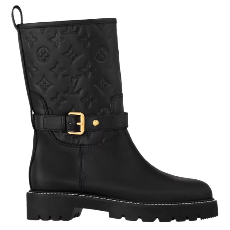 LOUIS VUITTON Territory Ankle Boots Women's Black