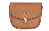 SAINT LAURENT Kaia Satchel Small In Smooth Vintage Leather Brown/Gold