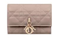 DIOR Sheepskin Wallet Extra Small Women's Taupe