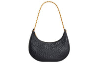 CELINE AVA Sheepskin Shoulder Bag Handbag Medium Size Women's Black