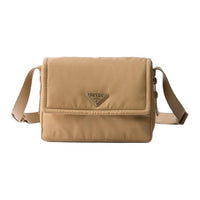 PRADA Re Nylon Recycled Polyamide Crossbody Bag, Shoulder Bag Trumpets Women's Camel Brown