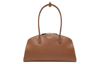 PRADA Leather Handbag Shoulder Bag Women's Brown