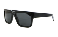 PRADA Plastic Irregular Shape Sunglasses Men's Black