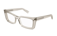 SAINT LAURENT Celluloid Irregular Shape Eyeglass Frames Women's Gray