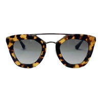 PRADA Plastic Oval Sunglasses Women's Tortoiseshell