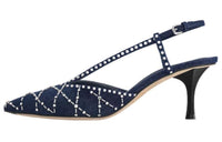 LOUIS VUITTON Slim Heel High Heels 6.5cm Women's Dark Blue