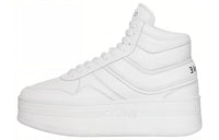 CELINE Block Mid Top Stylish Skateboarding Shoes Women's White