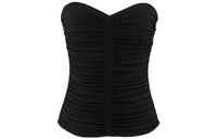 SAINT LAURENT Strapless Ruched Bustier