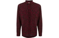 SAINT LAURENT Shirts Men Black Red