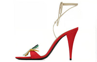 SAINT LAURENT Elsa Strap Sandals Women's Red