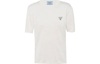 PRADA Intarsia Knit Short Sleeve Jumper Powder Pink