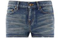 SAINT LAURENT Denim Shorts Women's Blue