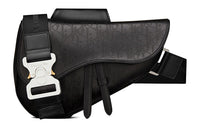 DIOR Saddle Cow Leather Saddle Bag Crossbody Shoulder Bag Men's Black