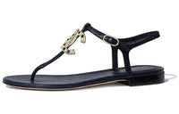 CHANEL Strap Sandals Women's Marine Blue