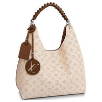 LOUIS VUITTON Calfskin Hobo Bag Handbag Shoulder Bag Women's Cream Beige