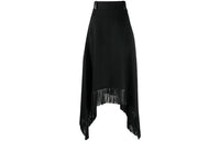 SAINT LAURENT Leather Long Skirts Women's Black