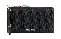 MIU MIU Leather Wallet Women's Black