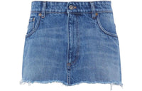 MIU MIU Denim Short Skirts Women's Blue