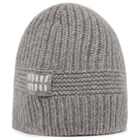 MIU MIU Cashmere Beanies Women's Gray