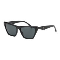 SAINT LAURENT Plastic Acetate Irregular Shape Sunglasses Women's Black