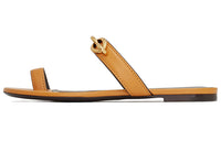SAINT LAURENT LE MAILLON Quiet Slide Slippers Women's Yellow
