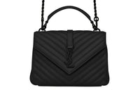 SAINT LAURENT Sheepskin Handbag, Shoulder Bag, Crossbody Bag Medium Size Women's Black