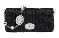 MIU MIU Sheepskin Handheld Crossbody Bag Shoulder Bag Women's Black