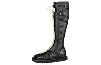 LOUIS VUITTON Square Knee-high Boots Women's Black