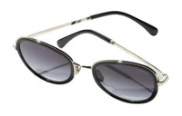 CHANEL Oval Sunglasses Women's Gold