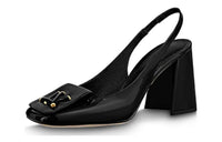 LOUIS VUITTON Shake Chunky Heel High Heels Women's Black