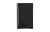 PRADA Leather Card Clip Card Holder Men's Black