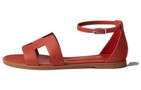 HERMES Santorini Strap Sandals Women's Red