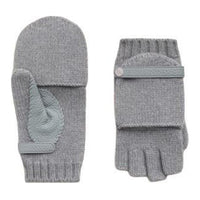 HERMES Cashmere Deerskin Palladium-Plated Knit Gloves Women's Multicolor