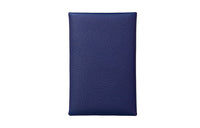 HERMES Calvi Evercolor Calfskin Card Holder Regular Women's Ink Blue