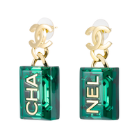 CHANEL Earrings Women's Green