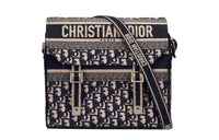 DIOR DiorCamp Canvas Canvas Bag Messenger Bag Shoulder Bag Crossbody Bag Medium Size Unisex Denim Blue